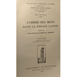 L'ordre des mots dans la phrase latine / tome 3 : les...