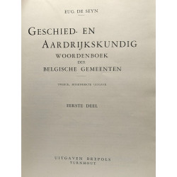 Geschied- en Aardrijkskundig woordenboek der Belgische Gemeenten -...