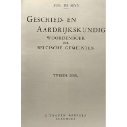 Geschied- en Aardrijkskundig woordenboek der Belgische Gemeenten -...