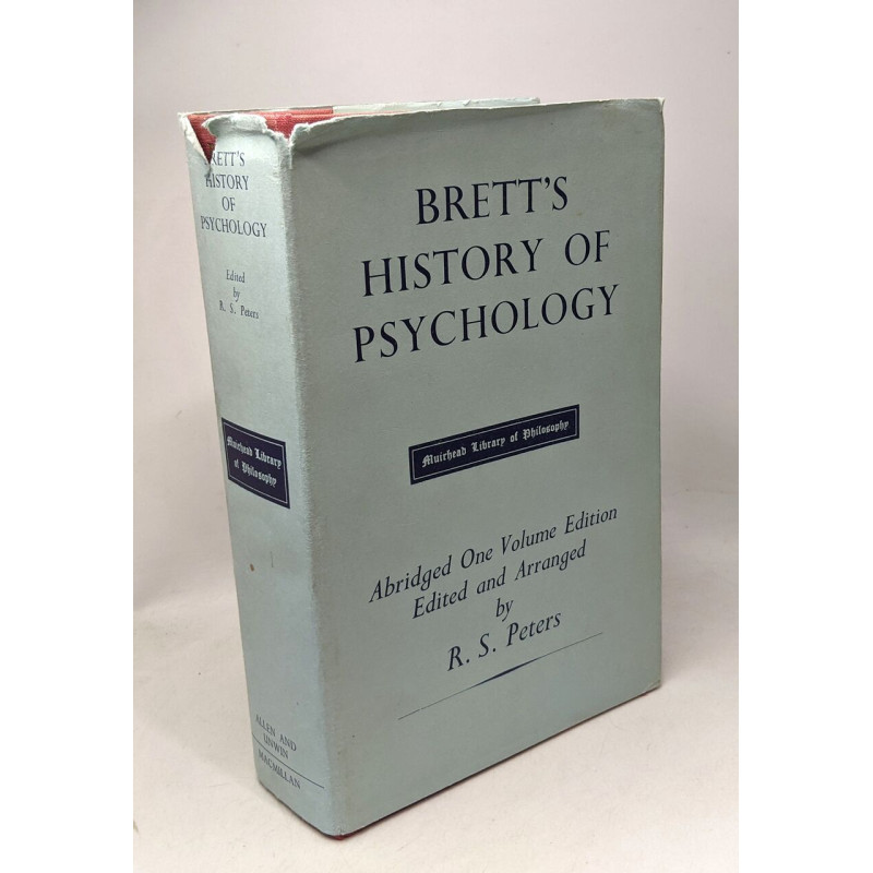 Brett's history of psychology - abridged one volume edition