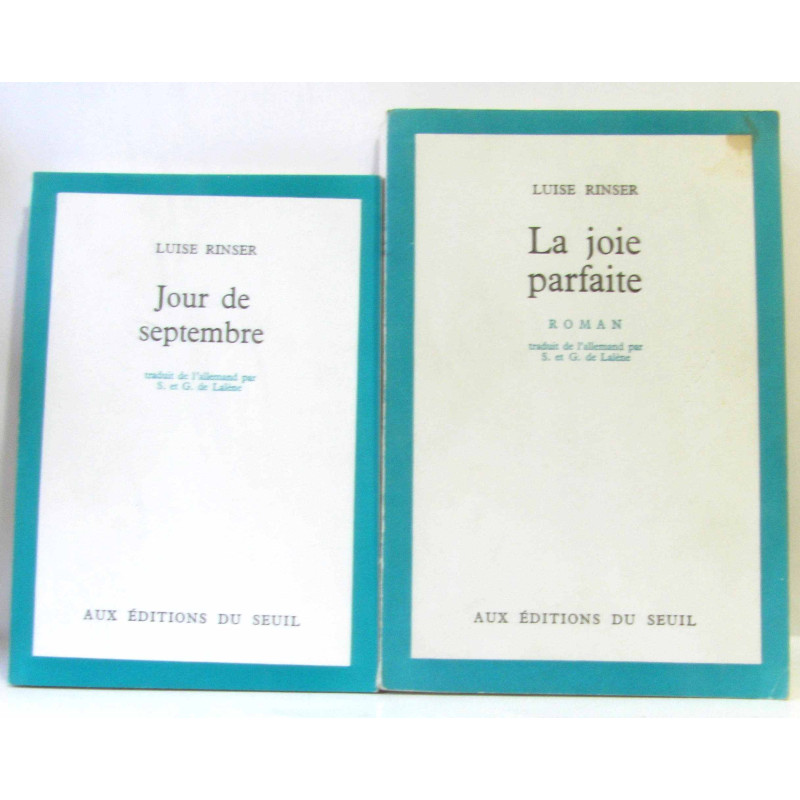 2 romans: Jour de septembre + La joie parfaite