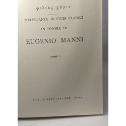 Miscellanea di studi classici in onore di Eugenio Manni - TOME I à VI