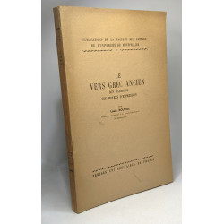 Le vers grec ancien son harmonie ses moyens d'expression - faculté...