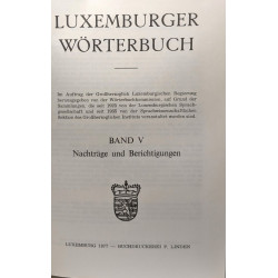 Luxemburger wörterbuch 5 volumes: A-Z + Nachträge und Berichtigungen