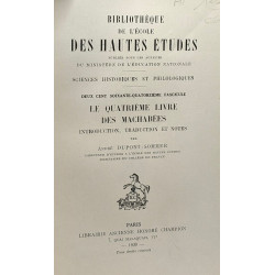 Le quatrième livre des Machabées - introduction traduction et...