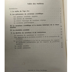 Le socialisme scientifique - Genèse et principe