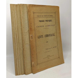 Travaux pratiques de Chimie Agricole - recueil de livrets compilés...