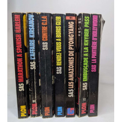 Lot de 7 romans issus de la collection S.A.S: titres voir photos