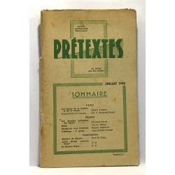 Prétextes - Revue littéraire mensuelle Numéro 2 juillet 1945