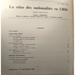 Problèmes politiques et sociaux la crise des nationalités en URSS...