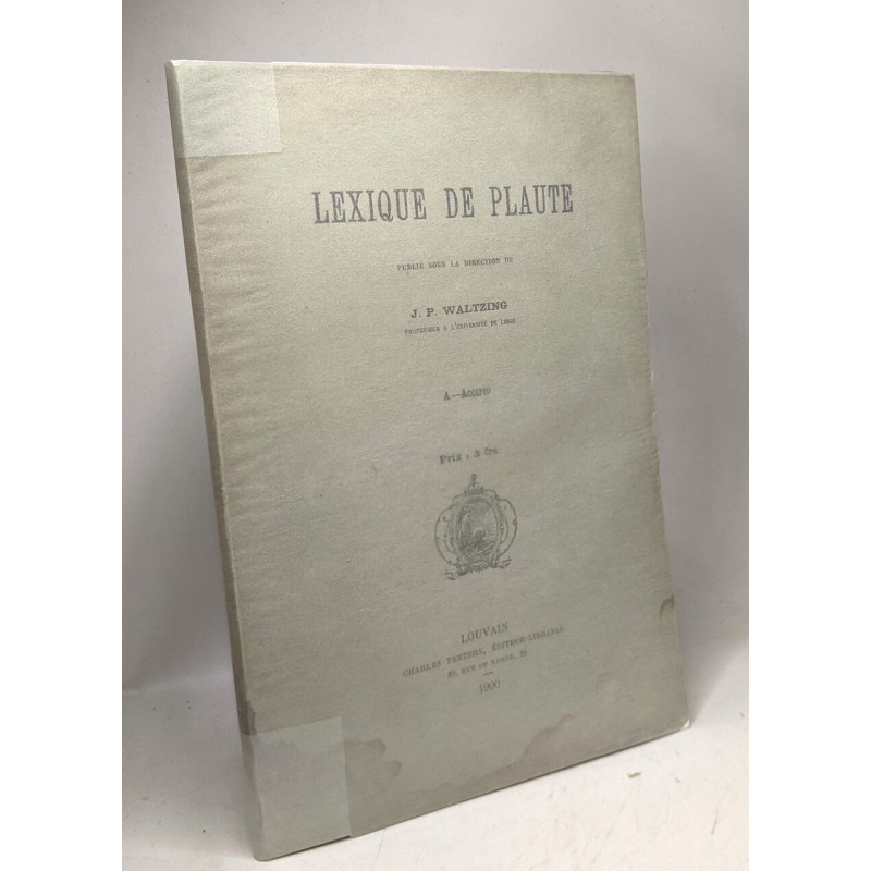 Lexique de Plaute - A-Accipio