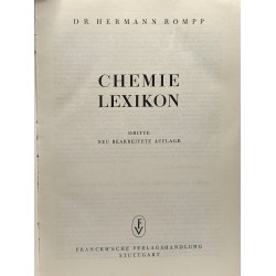 Chemie lexicon - dritte neu bearbeitete auflage --- 2 Bände