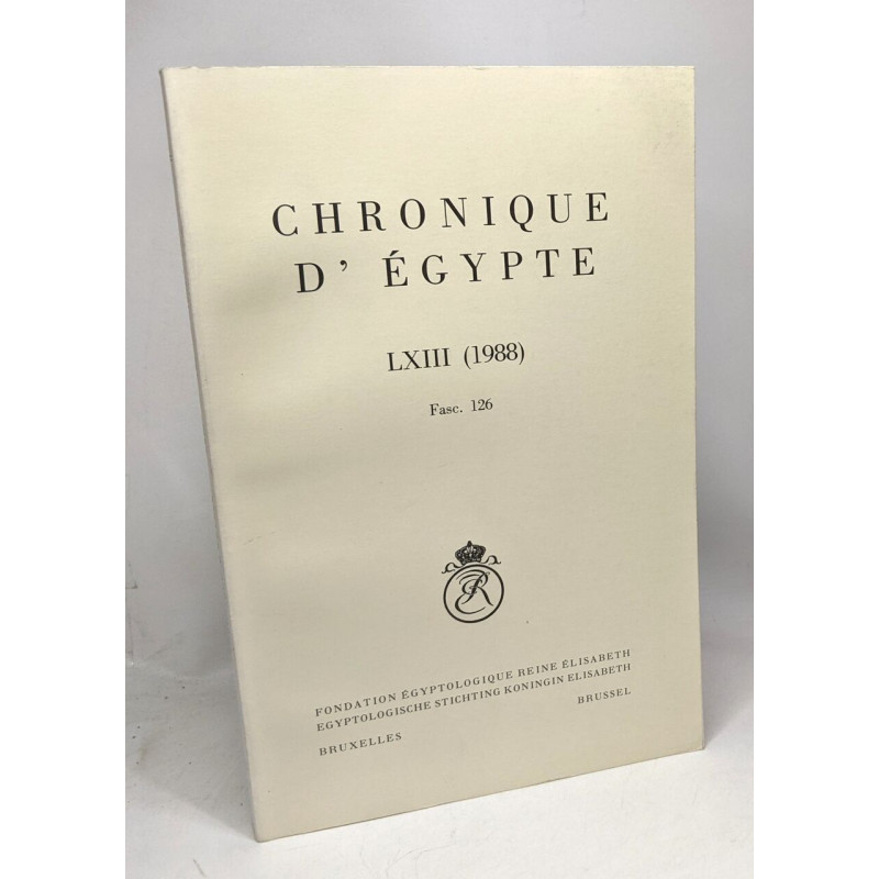 Chronique d'Egypte - LXIII (1988) fasc. 126