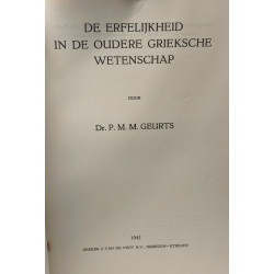 De Erfelijkheid in de Oudere Grieksche Wetenschap