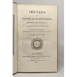 Oeuvres de stanislas de boufflers en 2 tomes