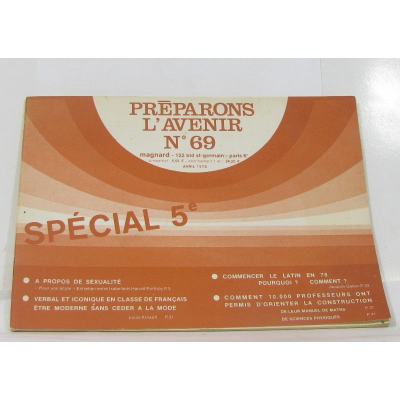 Préparons l'avenir n°69 spécial 5e