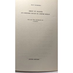 Droit et société aux derniers siècles de l'Empire Romain - avec...