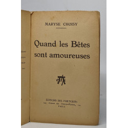 Quand les bêtes sont amoureuses