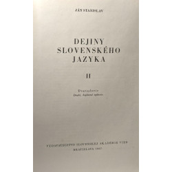 Dejiny slovenského jazyka. Tom 2