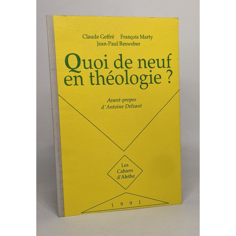Quoi de neuf en théologie