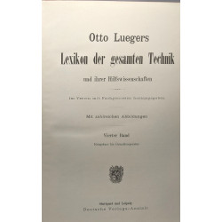 Luegers Lexikon der gesamten Technik und ihrer Hilfswissenschaften...