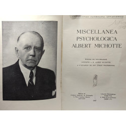 Miscellanea psychologica