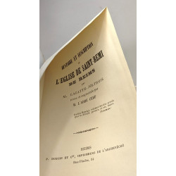 Histoire et description de l'Eglise de Saint-Rémi de Reims -...
