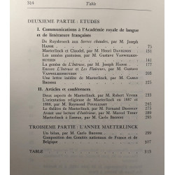 Le centenaire de Maurice Maeterlinck 1862-1962