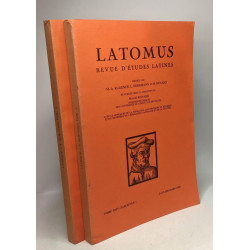 Latomus. Revue d'études latines - Fascicule 1 (Janvier/Mars) +...