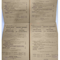Revue belge de philologie et d'histoire 6 années complètes: 1954...