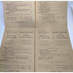 Revue belge de philologie et d'histoire 6 années complètes: 1954...