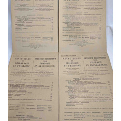 Revue belge de philologie et d'histoire 6 années complètes: 1954...