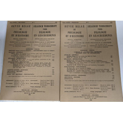 Revue belge de philologie et d'histoire 6 années complètes: 1954...