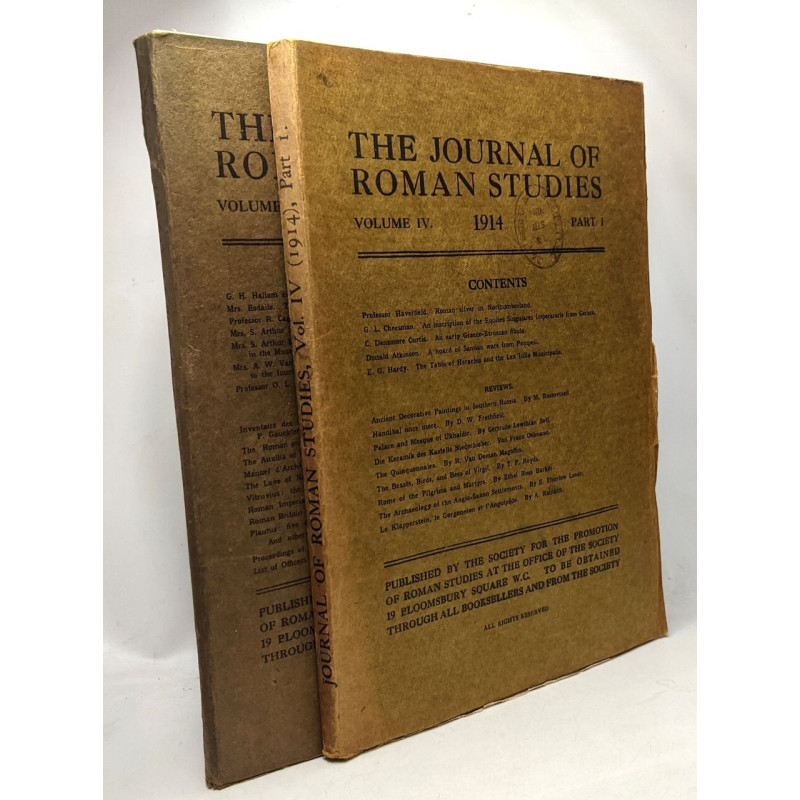 The journal of roman studies - VOLUME IV - 1914 - Part 1 + Part 2...
