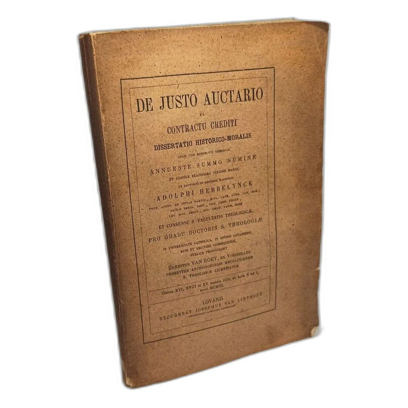 De Justo Auctario ex contractu crediti dissertatio historico-moralis