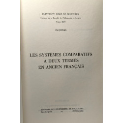 Les systèmes comparatifs à deux termes en ancien Français -...