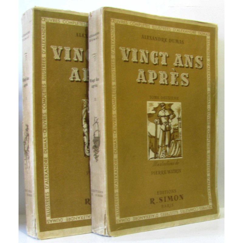Vingt ans après (tome premier et second) - illustrations de Pierre...