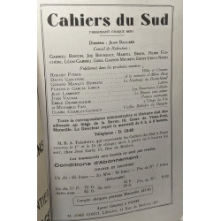 Cahiers du sud retour aux mythes grecs 26eme année - Aout...