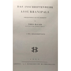 Das inschriftenwerk assurbanipals - 2 Teile keilschrifttexte und...