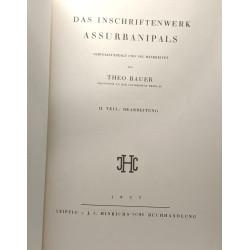 Das inschriftenwerk assurbanipals - 2 Teile keilschrifttexte und...
