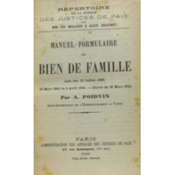 Manuel-formulaire du bien de famille lois des 12 juillet 1909 19...