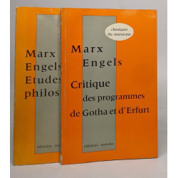 Lot de 2 ouvrages de Marx et Engels: Critique des programmes de...