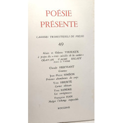 Poésie présente - Cahiers trimestriels de poésie 4 volumes: 47/48...