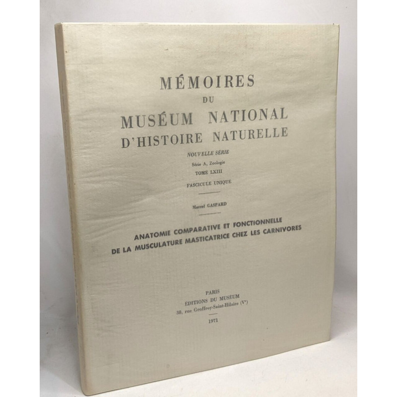 Anatomie comparative et fonctionnelle de la musculature chez les...
