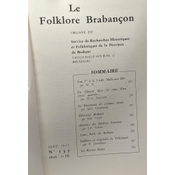 Le folklore Brabançon - N°134 / 135 - service de Recherches...