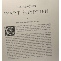 Les Monuments dits Hycsos - TOME I - Recherches d'Art Egyptien /...