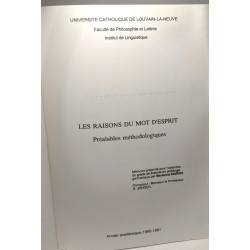 Les raisons du mot d'esprit - préalables méthodologiques - mémoire...