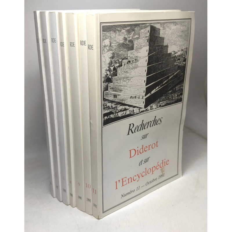 Recherches sur Diderot et sur l'encyclopédie revue semestrielle -...