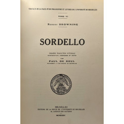 Sordello - travaux de la faculté de philosophie et lettres de...