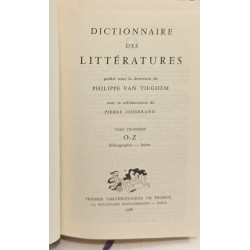 Dictionnaire des littératures en 3 tomes : tome 1 (a-f) + tome 2...